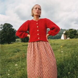 Christy Dawn Nola Red Cardigan Small